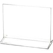 Plymor Clear Acrylic Sign Display / Literature Holder (Top-Load), 6" W x 4" H