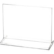 Plymor Clear Acrylic Sign Display / Literature Holder (Top-Load), 6" W x 4" H
