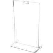 Plymor Clear Acrylic Sign Display / Literature Holder (Top-Load), 7" W x 11" H
