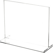 Plymor Clear Acrylic Sign Display / Literature Holder (Top-Load), 7" W x 5.5" H