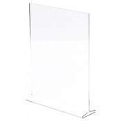 Plymor Clear Acrylic Sign Display / Literature Holder (Top-Load), 8.5" W x 11" H