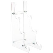 Plymor Clear Acrylic 3-Tier Display Easel, 10.5" H x 3.5" W x 6.75" D (For 6" - 7.5" Plates)