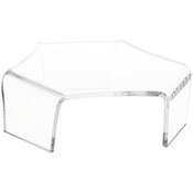 Plymor Clear Acrylic Tri-Leg (6 Sided) Display Riser, 1.25" H x 4.25" W x 3.75" D