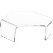 Plymor Clear Acrylic Tri-Leg (6 Sided) Display Riser, 1.25" H x 4.25" W x 3.75" D