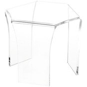Plymor Clear Acrylic Tri-Leg (6 Sided) Display Riser, 4.75" H x 6" W x 5" D