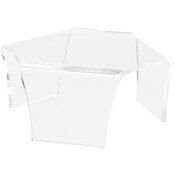 Plymor Clear Acrylic Tri-Leg (6 Sided) Display Riser, 2.5" H x 6" W x 5" D