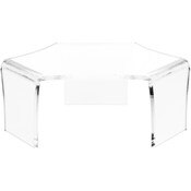 Plymor Clear Acrylic Tri-Leg (6 Sided) Display Riser, 3.5" H x 8.75" W x 7.5" D