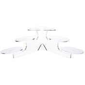 Plymor Clear Acrylic 5-Item Display Riser, 7.75" H x 25.5" W x 14.75" D