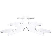 Plymor Clear Acrylic 5-Item Display Riser, 7.75" H x 25.5" W x 14.75" D