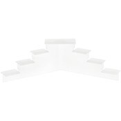 Plymor Frosted Acrylic 7-Item Mini Display Stairs, 4.125" H x 14.75" W x 6" D