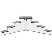 Plymor Black Acrylic (Mirrored) 7-Item Mini Display Stairs, 4.125" H x 14.75" W x 6" D