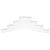 Plymor Frosted Acrylic 7-Item Mini Display Stairs, 6.125" H x 21" W x 7" D