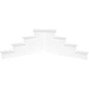 Plymor Frosted Acrylic 7-Item Mini Display Stairs, 6.125" H x 21" W x 7" D