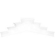 Plymor Clear Acrylic 7-Item Mini Display Stairs, 8.125" H x 28" W x 9" D