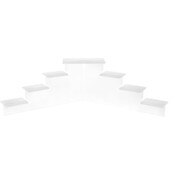 Plymor Frosted Acrylic 7-Item Mini Display Stairs, 8.125" H x 28" W x 9" D