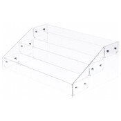 Plymor Clear Acrylic 3-Level Forward-Tilt Card Display Rack, 18.375" W x 11.875" D x 6.75" H