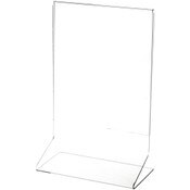 Plymor Clear Acrylic Sign Display / Literature Holder (Side-Load), 6" W x 8" H