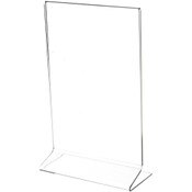 Plymor Clear Acrylic Sign Display / Literature Holder (Side-Load), 6" W x 9" H