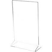 Plymor Clear Acrylic Sign Display / Literature Holder (Side-Load), 6" W x 9" H