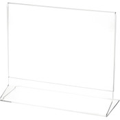 Plymor Clear Acrylic Sign Display / Literature Holder (Side-Load), 8" W x 6" H