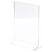 Plymor Clear Acrylic Sign Display / Literature Holder (Side-Load), 8.5" W x 11" H