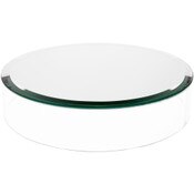 Plymor Clear Acrylic Cylinder Display Riser with Mirror Top, 2" H x 10" D