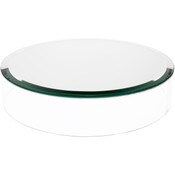 Plymor Clear Acrylic Cylinder Display Riser with Mirror Top, 2" H x 10" D