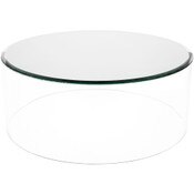 Plymor Clear Acrylic Cylinder Display Riser with Mirror Top, 4" H x 10" D