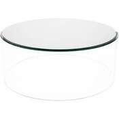 Plymor Clear Acrylic Cylinder Display Riser with Mirror Top, 4" H x 10" D