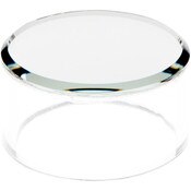 Plymor Clear Acrylic Cylinder Display Riser with Mirror Top, 1" H x 2" D