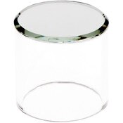 Plymor Clear Acrylic Cylinder Display Riser with Mirror Top, 2" H x 2" D
