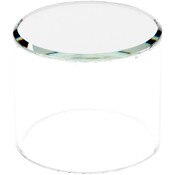 Plymor Clear Acrylic Cylinder Display Riser with Mirror Top, 2" H x 2.5" D
