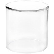 Plymor Clear Acrylic Cylinder Display Riser with Mirror Top, 3" H x 3" D