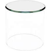 Plymor Clear Acrylic Cylinder Display Riser with Mirror Top, 4" H x 4" D