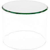 Plymor Clear Acrylic Cylinder Display Riser with Mirror Top, 4" H x 5" D