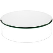 Plymor Clear Acrylic Cylinder Display Riser with Mirror Top, 2" H x 8" D