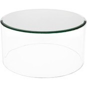 Plymor Clear Acrylic Cylinder Display Riser with Mirror Top, 4" H x 8" D