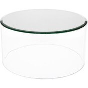 Plymor Clear Acrylic Cylinder Display Riser with Mirror Top, 4" H x 8" D