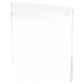 Plymor Clear Acrylic Sign Display / Literature Holder (Wall-Mount), 7" W x 5" H