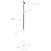 Plymor Clear Acrylic Necklace Tree with Square Rods, 22" H x 13" W x 13" D