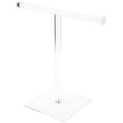 Plymor Clear Acrylic T-Bar Necklace Display Stand, 15.5" H x 15.5" W x 8" D