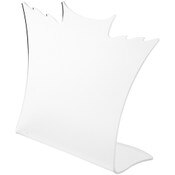 Plymor Frosted Acrylic Winged Necklace Display Stand, 8.5" W x 3" D x 7.25" H