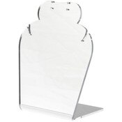 Plymor Acrylic Necklace/Earring Combo Display Stand (Mirrored), 4.625" W x 3" D x 5.25" H