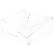 Plymor Clear Acrylic Pinch-Style Napkin Holder, 2.875" H x 5.5" W x 5.75" D (Holds 5" Square Napkins)