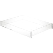 Plymor Clear Acrylic Rectangular Open Top Merchandise Display Tray, 24" W x 18" D x 3.75" H
