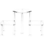 Plymor Clear Acrylic Beveled 3-Shelf Display Riser, 12" H x 28" W x 10.25" D
