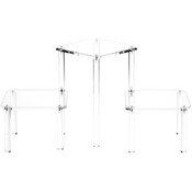 Plymor Clear Acrylic Beveled 3-Shelf Display Riser, 12" H x 28" W x 10.25" D