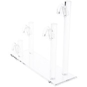 Plymor Clear Acrylic 4 Curved Bridge Display Risers for Eyeglass Frames, 8" H x 9" W x 3" D
