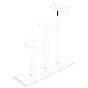 Plymor Clear Acrylic 3 Frame Display Risers for Eyeglasses, 8" H x 3" W x 9" D