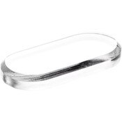 Plymor Clear Acrylic Oval Beveled Display Base, 4" W x 2" D x 0.5" H